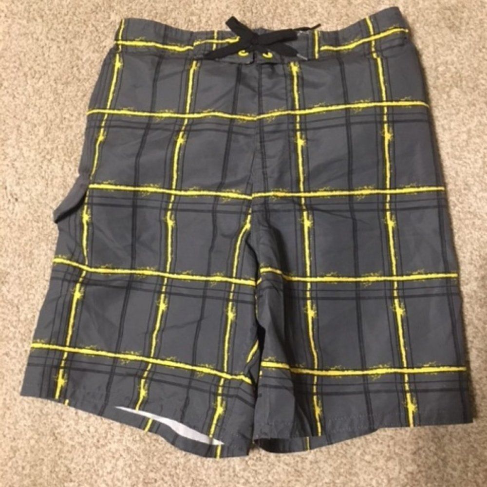 Boy's Bugle Boy Swimming Trunks Size L--14--Gray